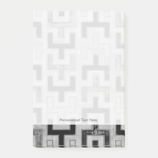 Afrikanisches Mudcloth Textil mit geometrischen Mu Post-it Klebezettel (Vorderseite)