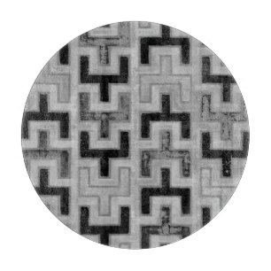 Afrikanisches Mudcloth Textil mit geometrischen Mu Schneidebrett