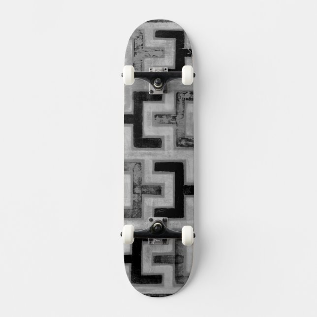 Afrikanisches Mudcloth Textil mit geometrischen Mu Skateboard (Vorderseite)