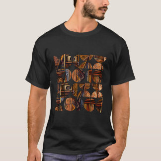 Afrikanisches Muster Geometric Circle Style Afroce T-Shirt