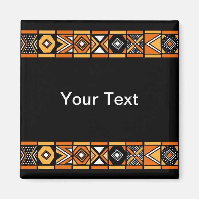 afrikanisches Muster Magnet (Vorne)