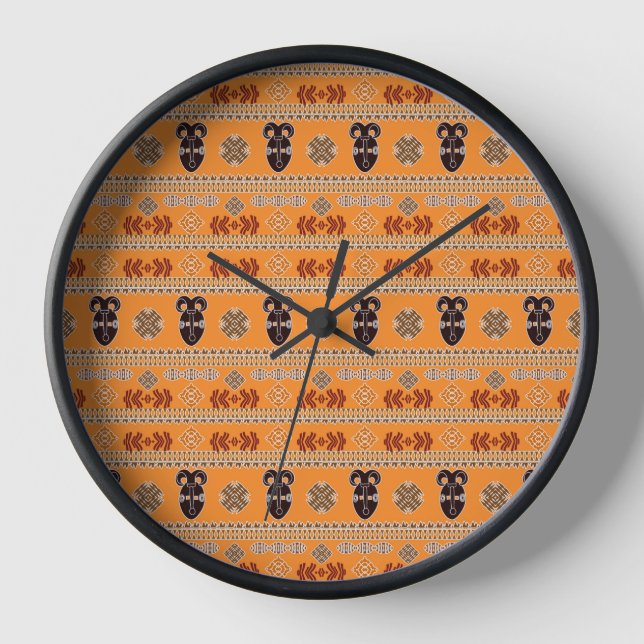 afrikanisches Muster mit Simbols. Uhr (Vorderseite)
