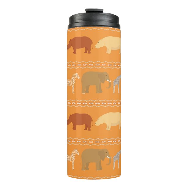 Afrikanisches Muster Thermosbecher (Vorderseite)