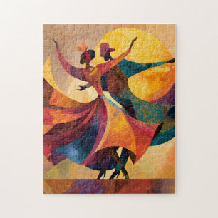 Afrikanisches Paar Tanz Kunstprint
