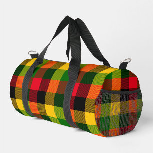 Afrikanisches Rasta-Reggae-Farben Karomuster Desig Duffle Bag