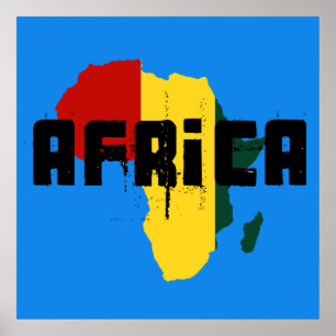 Afrikanisches Reggae Ragga Afrika Karten-Plakat Poster