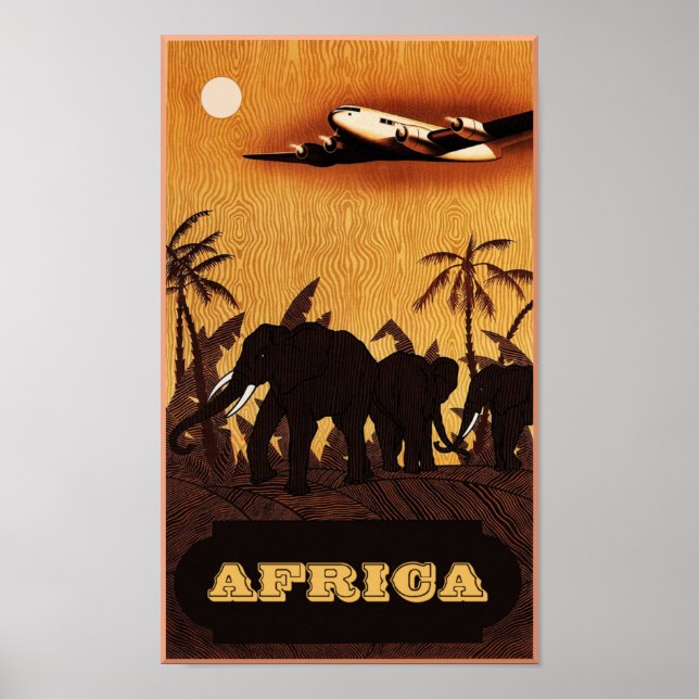 Afrikanisches Reiseplakat Poster (Vorne)