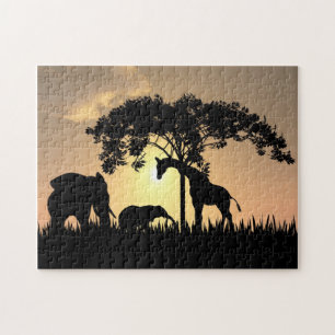 Afrikanisches Safari-Puzzlespiel