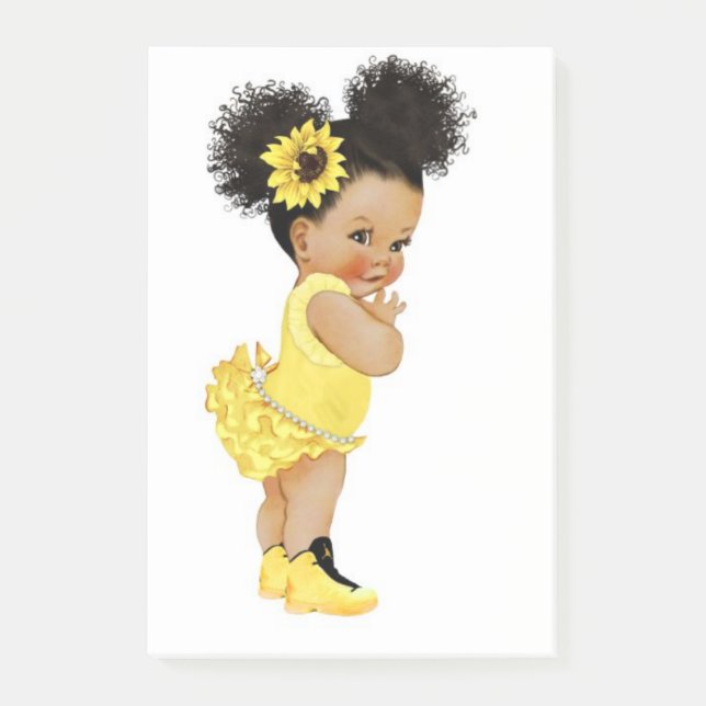 Afrikanisches Sonnenblumenbaby Post-it Klebezettel (Vorderseite)