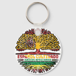 Afrikanisches Spanien - Roots-Flagge Schlüsselanhänger