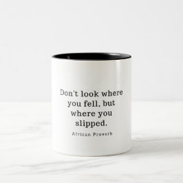 Afrikanisches Sprichwort Zweifarbige Tasse