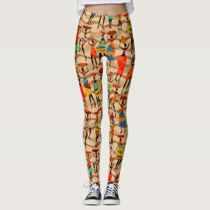 Afrikanisches Stammes-Frauenmuster Leggings