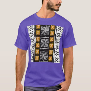 Afrikanisches Stammes-Mud-Cloth-Muster lang T-Shirt