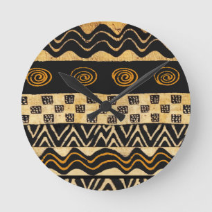 Afrikanisches Stammes-Shaman-Design Runde Wanduhr