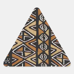 Afrikanisches Stammesdesign Dreieckiger Aufkleber