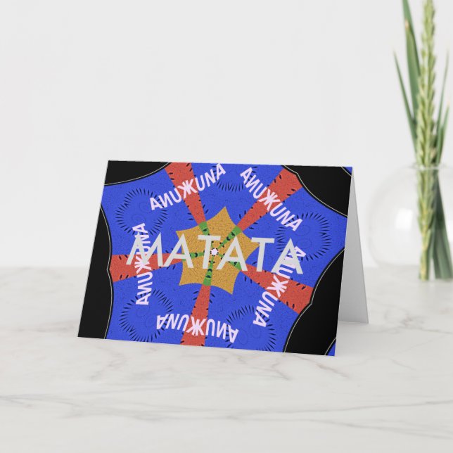 Afrikanisches Stammesdesign: Hakuna Matata Karte (Vorderseite)