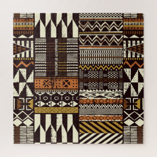 Afrikanisches Stammesgewebe, abstrakt Vintag.