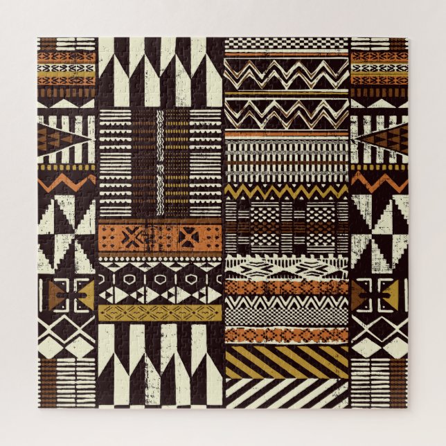 Afrikanisches Stammesgewebe, abstrakt Vintag. (Vertikal)