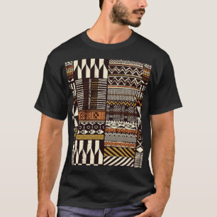 Afrikanisches Stammesgewebe, abstrakt Vintag. T-Shirt