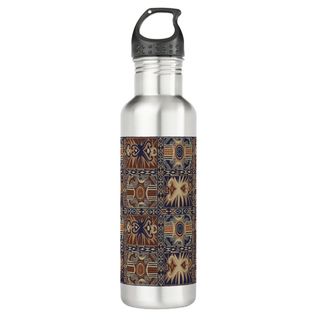 Afrikanisches Stammeskollaps Edelstahlflasche (Vorderseite)