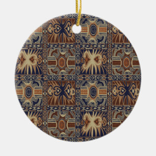 Afrikanisches Stammeskollaps Keramik Ornament