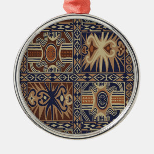 Afrikanisches Stammeskollaps Ornament Aus Metall