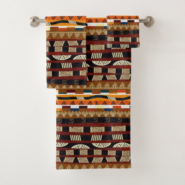 Afrikanisches Stammesmuster Badhandtuch Set (Insitu)