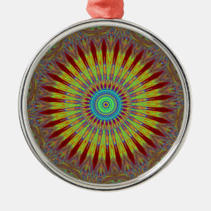 Afrikanisches Stammesmuster mit iranischem Teppich Ornament Aus Metall