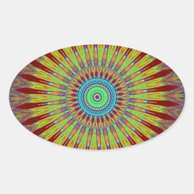 Afrikanisches Stammesmuster mit iranischem Teppich Ovaler Aufkleber (Vorderseite)