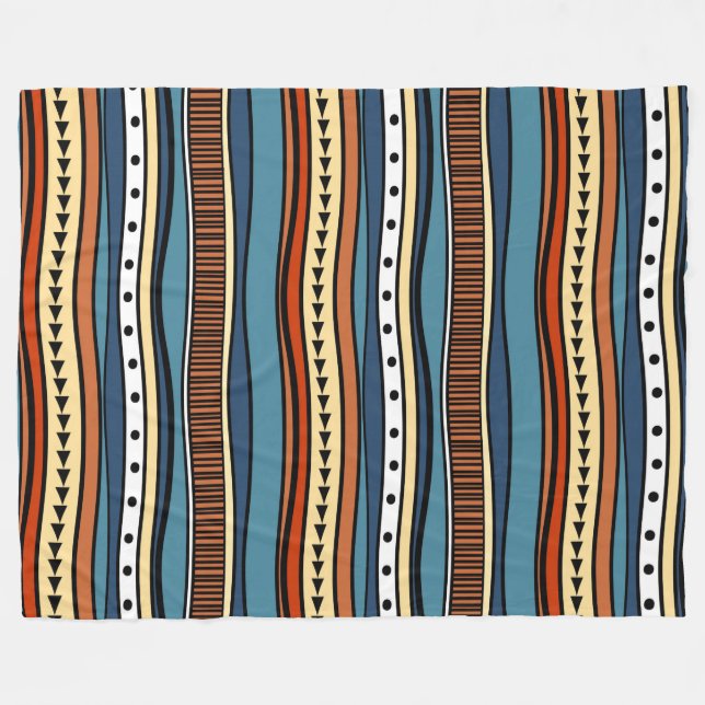 Afrikanisches Stammetmuster Fleece Blanket (Vorderseite (Horizontal))