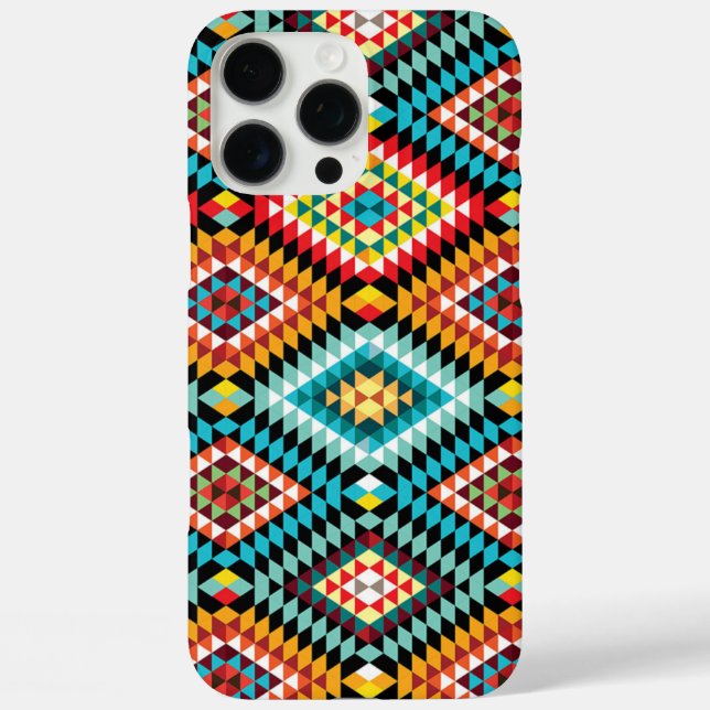Afrikanisches Stoffmuster iPhone 16 Pro Max Hülle (Rückseite)