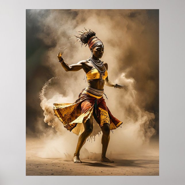 Afrikanisches Tänzerposter Poster (Vorne)