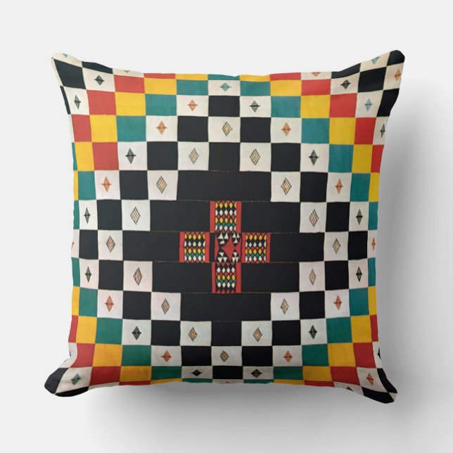 Afrikanisches Textildesign Kissen (Vorderseite)