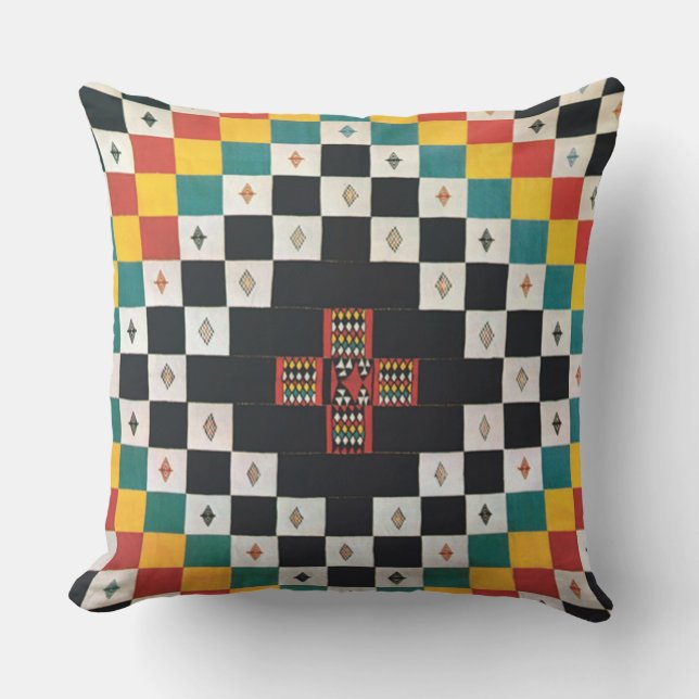 Afrikanisches Textildesign Kissen (Vorderseite)