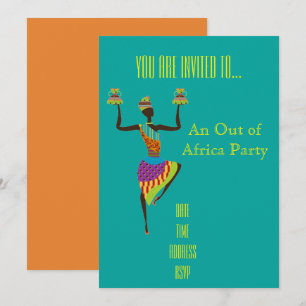 Afrikanisches themed aus Afrika-Party heraus Einladung