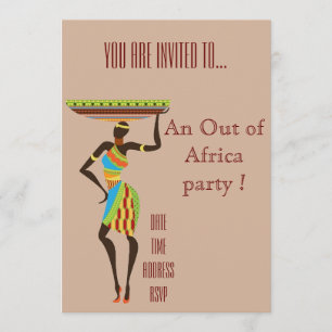 Afrikanisches themed aus Afrika-Party heraus Einladung