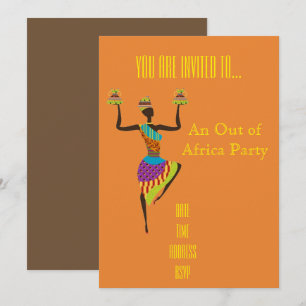 Afrikanisches themed aus Afrika-Party heraus Einladung