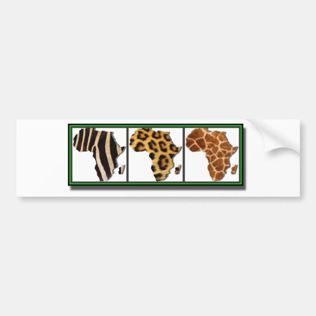 Afrikanisches Tier Collage2 Autoaufkleber (Vorne)