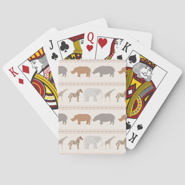 Afrikanisches Tiermodell 1 Spielkarten (Rückseite)