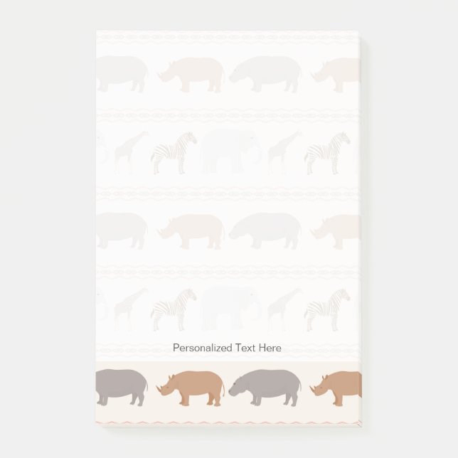 Afrikanisches Tiermuster 1 Post-it Klebezettel (Vorderseite)