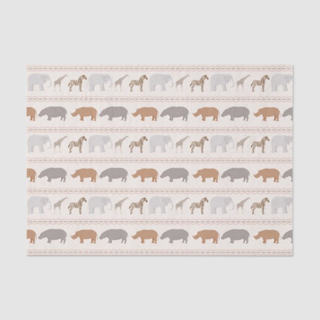 Afrikanisches Tiermuster 1 Seidenpapier (Vorderseite)