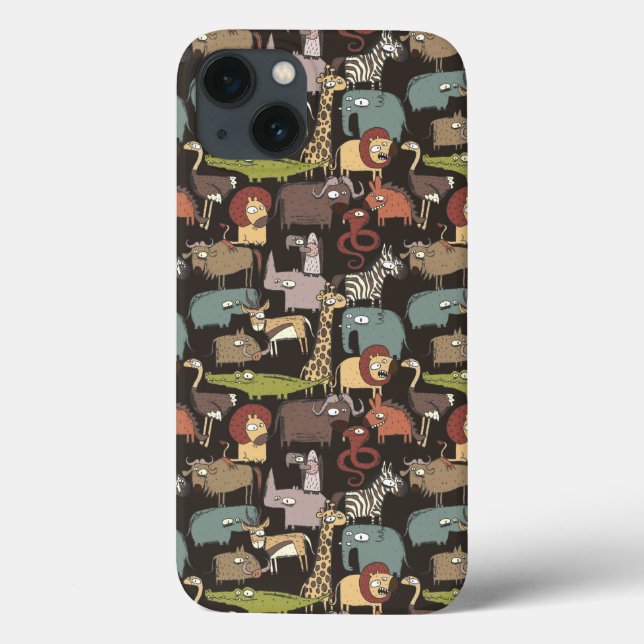 Afrikanisches Tiermuster Case-Mate iPhone Hülle (Rückseite)
