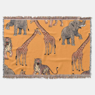 Afrikanisches Tiermuster Decke