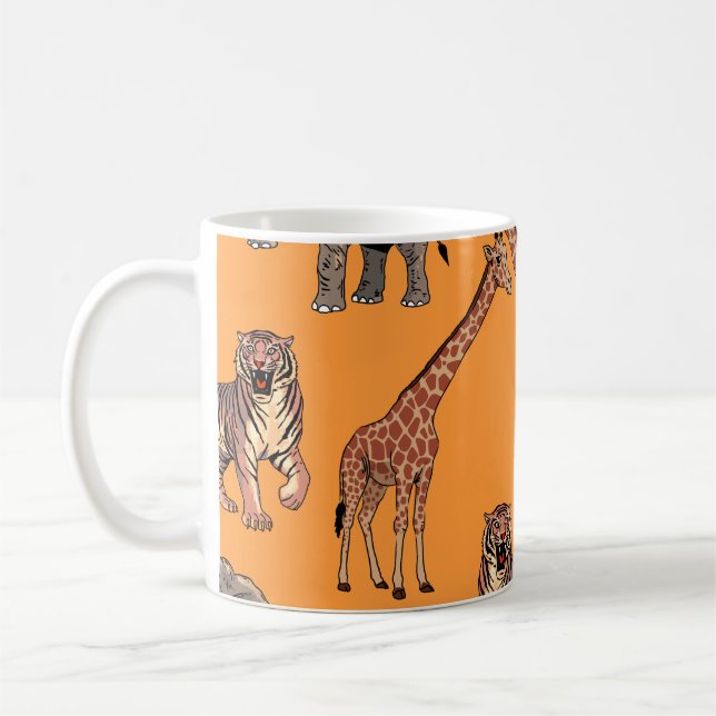 Afrikanisches Tiermuster Kaffeetasse (Links)