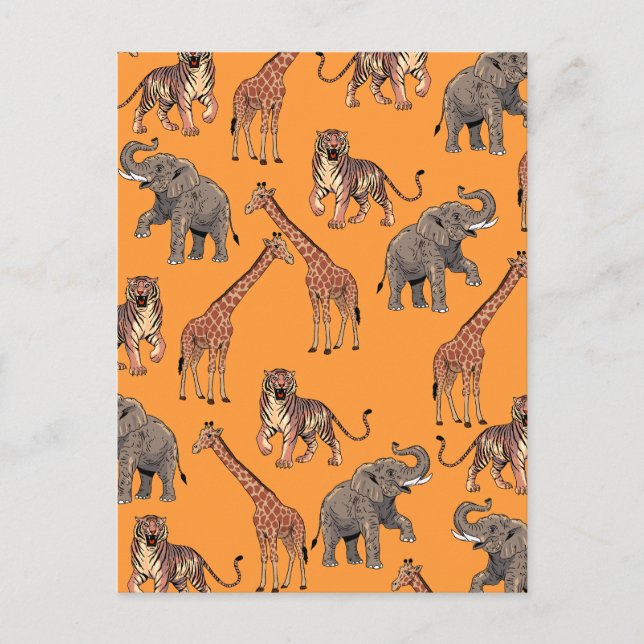 Afrikanisches Tiermuster Postkarte (Vorderseite)