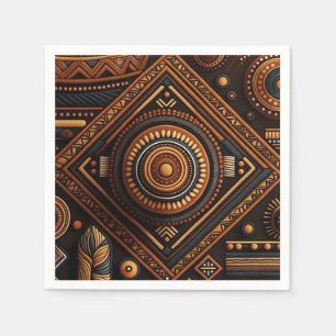 Afrikanisches traditionelles Muster. Ethnisches Af Serviette