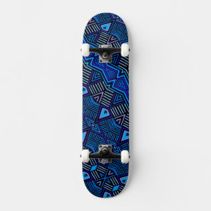 Afrikanisches Tribal-Blue-Skateboard Skateboard