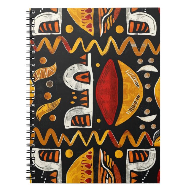 Afrikanisches Tribal-Print-Notebook Notizblock (Vorderseite)