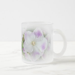Afrikanisches Veilchen Blüte Mattglastasse