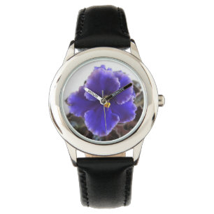 Afrikanisches Violetblühen Armbanduhr